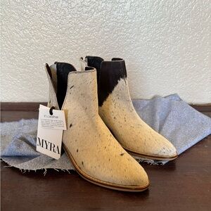 Myra hide on hair booties